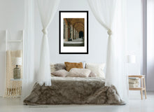 Load image into Gallery viewer, neutral colors for relaxing in bedroom art Palazzo Pitti - Firenze, Italia ~ Original Pastel &amp; Charcoal Drawing Repeating Arches in perspective
