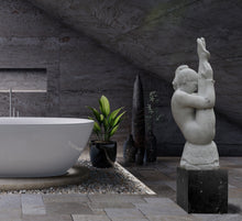 將圖片載入圖庫檢視器 Stargazer marble figure sculpture looks great in a modern stone bathroom or home.  a beautiful sculpture that will add class and elegance to any space
