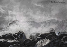 Carica l&#39;immagine nel visualizzatore di Gallery, Splash Waves Crashing On Rocks Water Art ~ Le Cinque Terre Italy
