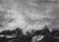Splash Waves Crashing On Rocks Water Art ~ Le Cinque Terre Italy