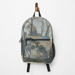 Backpack Zaino - BorsheimArts on Redbubble. Tasmania in the Clouds on clothing and home decor items by artist Kelly Borsheim