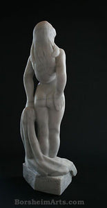 Standing Woman The Offering Vulnerable Woman Sculpture Canadian Marble