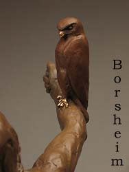Detail Man Hawk Warrior Spirit Man and Hawk Bird Vertical Flight Statue Flying and Nature Bronze Sculpture
