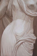 Fontana di Lucca Painting of Statue Woman's Torso Lucca Italy
