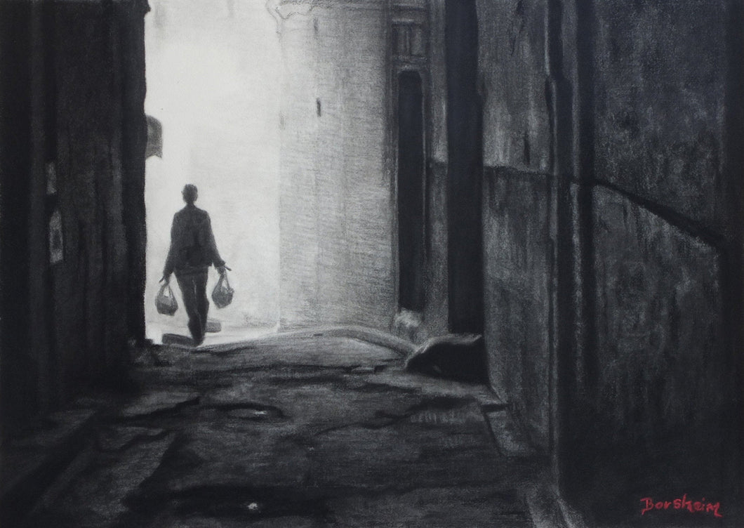 Decrepite Going Home Fez Morocco Passages Walking Alone Black and White Art ...