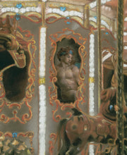 Cargar imagen en el visor de la galería, Detail of art La Giostra Carousel Merry-Go-Round Florence Italy Michelangelo - ORIGINAL Pastel Art
