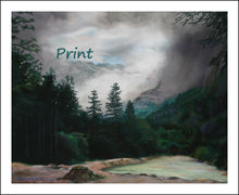 Cargar imagen en el visor de la galería, Cascading Clouds Austria Foggy Mountains Fine Art PRINT
