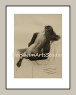 Nude Woman's Back Realism Charcoal Figure Drawing Printable Human Anatomy Digital Downloadable Print Valentina 