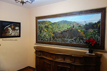 Laden Sie das Bild in den Galerie-Viewer, Finished Mural of Faux Window View of Sorana in Valleriana Tuscany Italy
