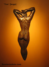 Laden Sie das Bild in den Galerie-Viewer, Large TEN bronze figure wall sculpture great for garden or entrance walls
