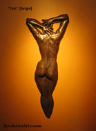 Large TEN bronze figure wall sculpture great for garden or entrance walls