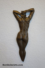 Laden Sie das Bild in den Galerie-Viewer, Ten Small Female Nude Back Hands Small Bronze Sculpture Bas Relief Wall Hung Art
