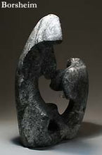 Cargar imagen en el visor de la galería, Protective Curve of Wing Encounter Manta Ray Sculpture Black and White Stone Astra Star Marble Abstract Ocean Life Sculpture
