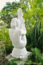 Load image into Gallery viewer, Garden Sculpture Gymnast Statue Pike Position on Four Headed Turtle Fantasy Figure Statue Marble
