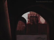 Load image into Gallery viewer, Detail Light in the Tunnel Marrakesh Morocco Exhibition Pastel Art Mysterious Architecture
