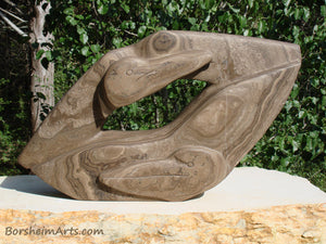 Pelican Lips Marble Sculpture like Petrified Wood
