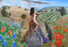 Cargar imagen en el visor de la galería, Persephone  90 x 130 cm [about 35 x 51 in] Oil on Canvas by Kelly Borsheim
