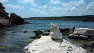 Sirena Mermaid Stone Carving Black Sea Art Symposium Rusalka Kavarna Bulgaria 2014