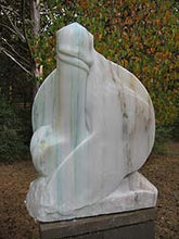 Charger l&#39;image dans la galerie, Polishing Veined Marble Yin Yang Erotic Sculpture
